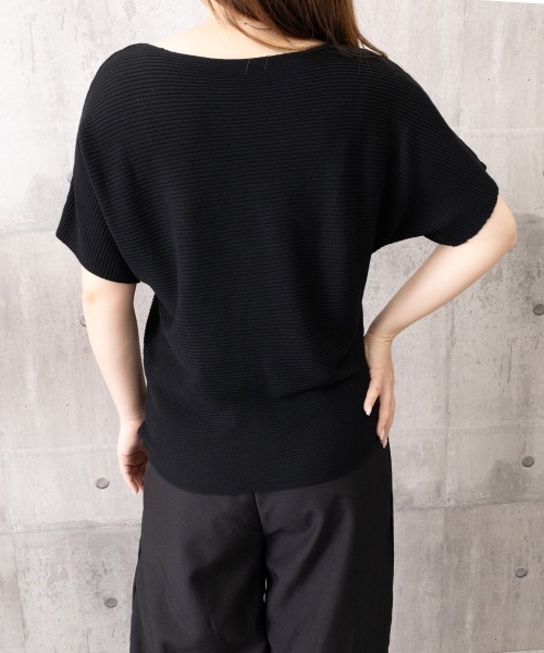 Miniministore(ミニミニストア)の「サマーニットトップス ドルマンスリーブ夏(ニット/セーター・レディース・ホワイト/ブラック/ブラウン/アイボリー/ダークグレー・FREE)」の10枚目の写真