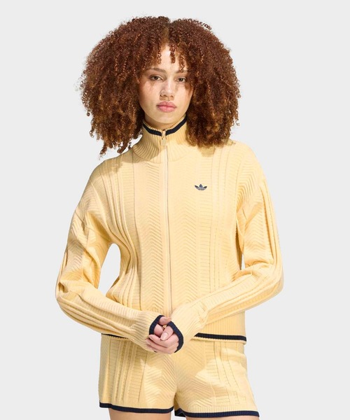 adidas(アディダス)の「ファイヤーバード ケーブルニットトラックトップ / ジャージ / トラックジャケット / アディダスオリジナルス adidas Originals(ジャージ・レディース・ライトイエロー/レッド/ブルー・MEDIUM/XX-LARGE/SMALL/LARGE/X-SMALL/X-LARGE)」の8枚目の写真