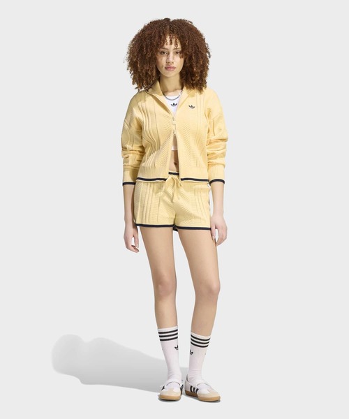 adidas(アディダス)の「ファイヤーバード ケーブルニットトラックトップ / ジャージ / トラックジャケット / アディダスオリジナルス adidas Originals(ジャージ・レディース・ライトイエロー/レッド/ブルー・MEDIUM/XX-LARGE/SMALL/LARGE/X-SMALL/X-LARGE)」の12枚目の写真