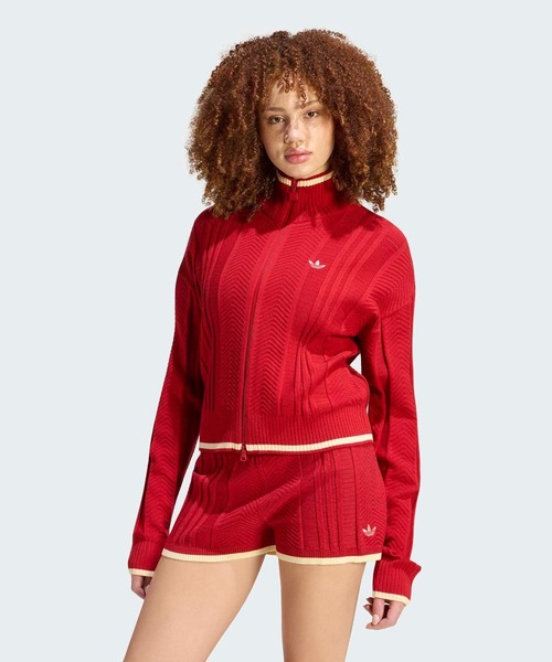 adidas(アディダス)の「ファイヤーバード ケーブルニットトラックトップ / ジャージ / トラックジャケット / アディダスオリジナルス adidas Originals(ジャージ・レディース・ライトイエロー/レッド/ブルー・MEDIUM/XX-LARGE/SMALL/LARGE/X-SMALL/X-LARGE)」の13枚目の写真