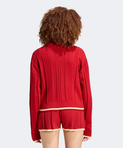 adidas(アディダス)の「ファイヤーバード ケーブルニットトラックトップ / ジャージ / トラックジャケット / アディダスオリジナルス adidas Originals(ジャージ・レディース・ライトイエロー/レッド/ブルー・MEDIUM/XX-LARGE/SMALL/LARGE/X-SMALL/X-LARGE)」の14枚目の写真