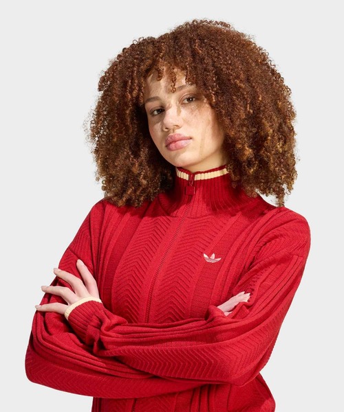 adidas(アディダス)の「ファイヤーバード ケーブルニットトラックトップ / ジャージ / トラックジャケット / アディダスオリジナルス adidas Originals(ジャージ・レディース・ライトイエロー/レッド/ブルー・MEDIUM/XX-LARGE/SMALL/LARGE/X-SMALL/X-LARGE)」の15枚目の写真