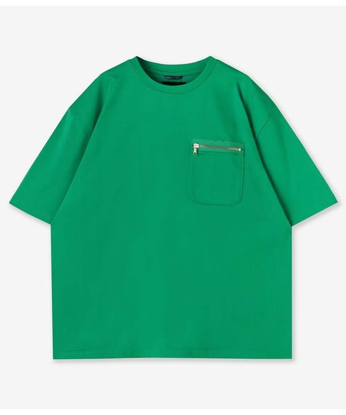 junhashimoto（ジュンハシモト）の「ZIP POCKET TEE（Tシャツ/カットソー・メンズ・グリーン・3）」の8枚目の写真