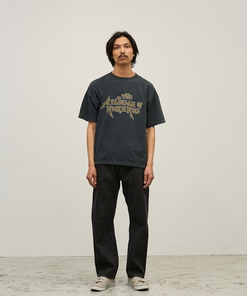 REMI RELIEF（レミレリーフ）の「REMI RELIEF/ HARD SP加工20/天竺BIGサイズT(AYATOKKATH OF ROCKN ROLL) /RN31393153（Tシャツ/カットソー・メンズ・ブラック/ホワイト・M/L）」の13枚目の写真