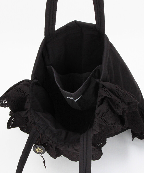 THEATRE PRODUCTS（シアタープロダクツ）の「THEATRE PRODUCTS/シアタープロダクツ コットンレース トートバッグ（トートバッグ・レディース・ブラック/ホワイト・ONE SIZE）」の9枚目の写真