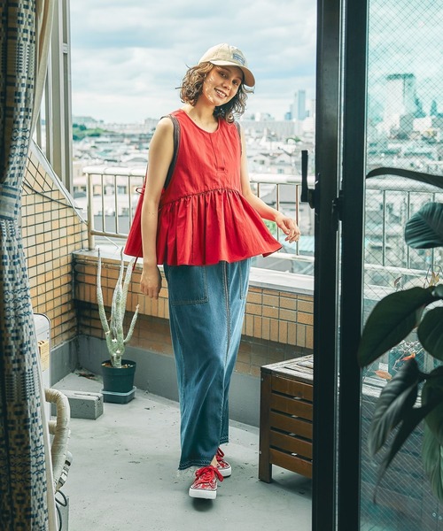 niko and...（ニコアンド）の「フレアジャンプワンピース　[NKJ 2026AW]（ジャンパースカート・レディース・ベージュ/チャコール/ブルー・FREE）」の16枚目の写真