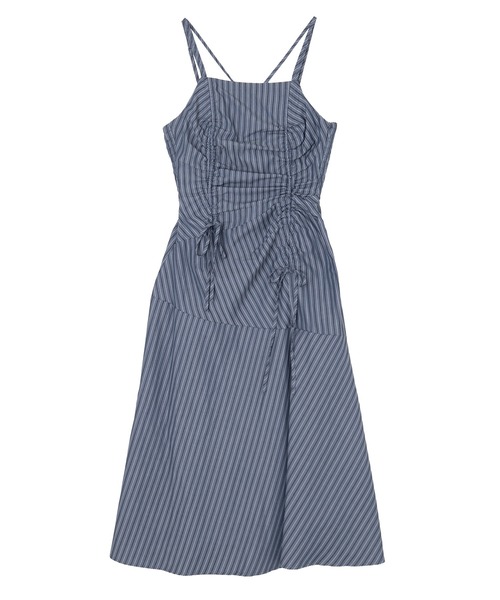 PUNYUS(プニュズ)の「【NEW SIZE】ストライプシャーリングキャミワンピース(ワンピース・レディース・グレー/ホワイト・4/3/2/5/1)」の7枚目の写真