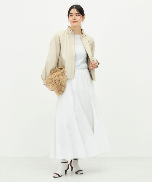 NOLLEY’S(ノーリーズ)の「【MARILYN MOON/マリリーンムーン】soft eco-leather blouson別注(ブルゾン・レディース・ブラック/キナリ・FREE)」の3枚目の写真