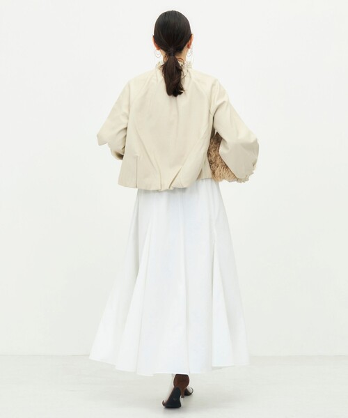 NOLLEY’S(ノーリーズ)の「【MARILYN MOON/マリリーンムーン】soft eco-leather blouson別注(ブルゾン・レディース・ブラック/キナリ・FREE)」の5枚目の写真