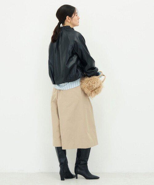 NOLLEY’S(ノーリーズ)の「【MARILYN MOON/マリリーンムーン】soft eco-leather blouson別注(ブルゾン・レディース・ブラック/キナリ・FREE)」の17枚目の写真
