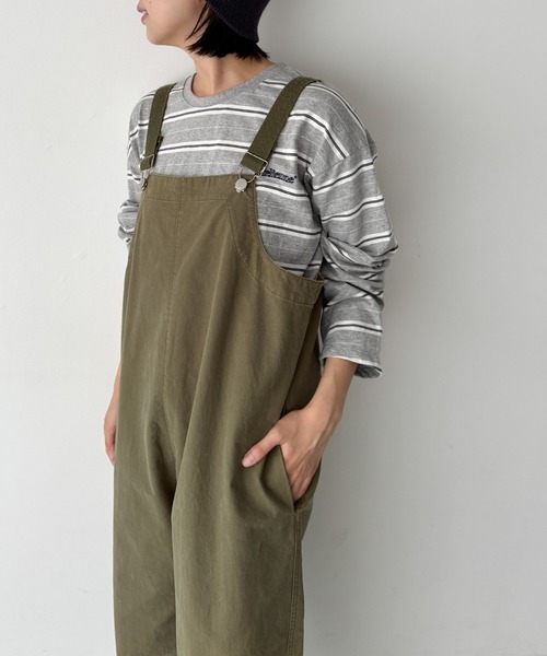 CANAL JEAN（キャナルジーン）の「Lakey Park　ヴィンテージコットンサロペット（サロペット/オーバーオール・レディース・カーキ・ONE SIZE）」の4枚目の写真