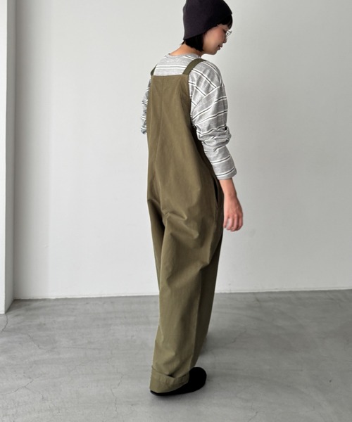 CANAL JEAN（キャナルジーン）の「Lakey Park　ヴィンテージコットンサロペット（サロペット/オーバーオール・レディース・カーキ・ONE SIZE）」の5枚目の写真