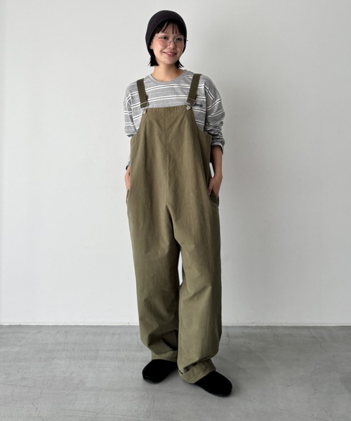 CANAL JEAN（キャナルジーン）の「Lakey Park　ヴィンテージコットンサロペット（サロペット/オーバーオール・レディース・カーキ・ONE SIZE）」の6枚目の写真