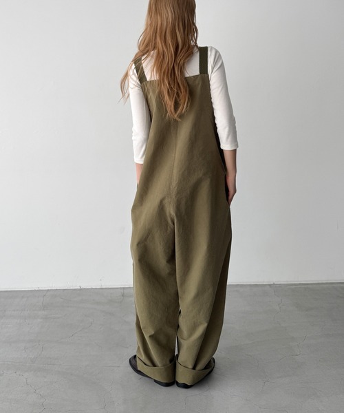 CANAL JEAN（キャナルジーン）の「Lakey Park　ヴィンテージコットンサロペット（サロペット/オーバーオール・レディース・カーキ・ONE SIZE）」の9枚目の写真