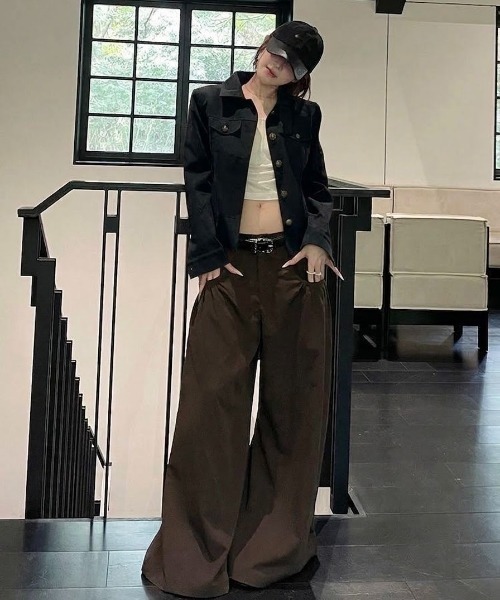 LADY LIKE(レディライク)の「【秋冬新作】アンティーク風ボタンカバーオールジャケット(カバーオール・レディース・ブラウン/ブラック・M/S)」の18枚目の写真