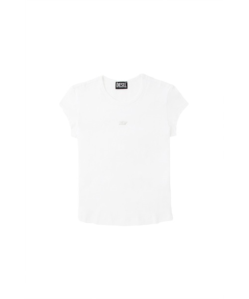 DIESEL（ディーゼル）の「ウィメンズ Tシャツ T-ANGIE-OUT（Tシャツ/カットソー・レディース・ブラック/ホワイト・SMALL/MEDIUM/LARGE）」の2枚目の写真