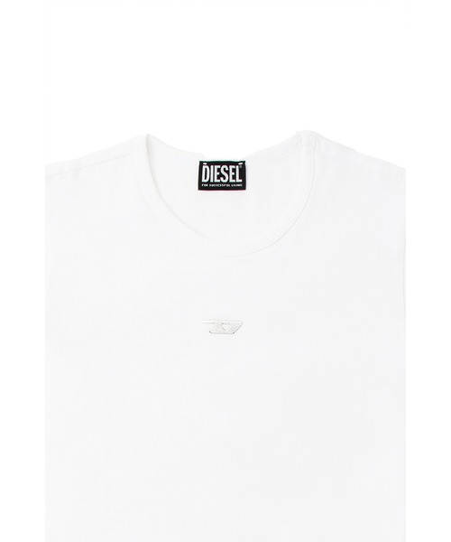 DIESEL（ディーゼル）の「ウィメンズ Tシャツ T-ANGIE-OUT（Tシャツ/カットソー・レディース・ブラック/ホワイト・SMALL/MEDIUM/LARGE）」の4枚目の写真
