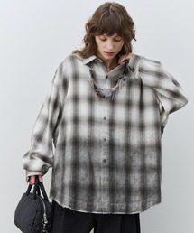 AIVER（アイバー）の「AIVER　スプレー加工オンブレチェックシャツ（シャツ/ブラウス）」