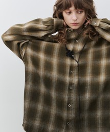 AIVER（アイバー）の「AIVER　スプレー加工オンブレチェックシャツ（シャツ/ブラウス）」