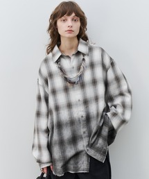 AIVER（アイバー）の「AIVER　スプレー加工オンブレチェックシャツ（シャツ/ブラウス）」