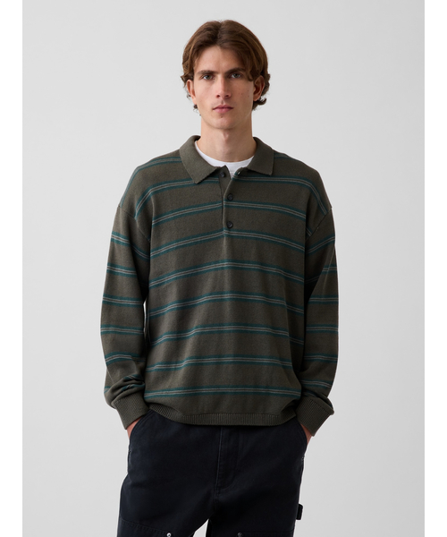 GAP(ギャップ)の「リラックスフィット ポロセーター(ニット/セーター・メンズ・ブラック/グレー/ブラウン/その他5・L/M/XS/S/XL)」の4枚目の写真