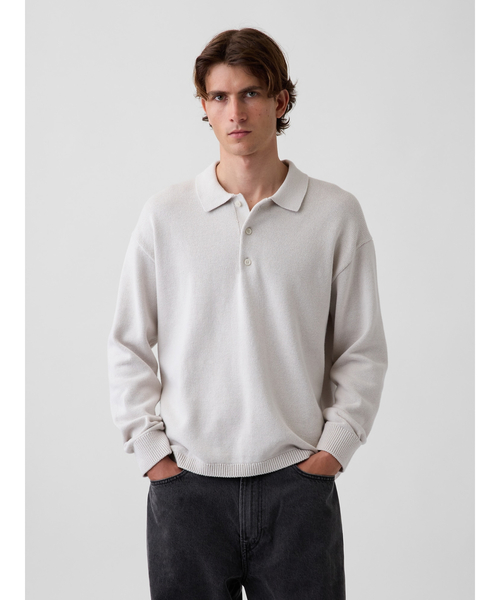 GAP(ギャップ)の「リラックスフィット ポロセーター(ニット/セーター・メンズ・ブラック/グレー/ブラウン/その他5・L/M/XS/S/XL)」の2枚目の写真