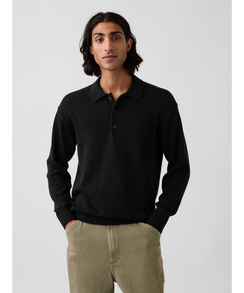 GAP(ギャップ)の「リラックスフィット ポロセーター(ニット/セーター・メンズ・ブラック/グレー/ブラウン/その他5・L/M/XS/S/XL)」の1枚目の写真