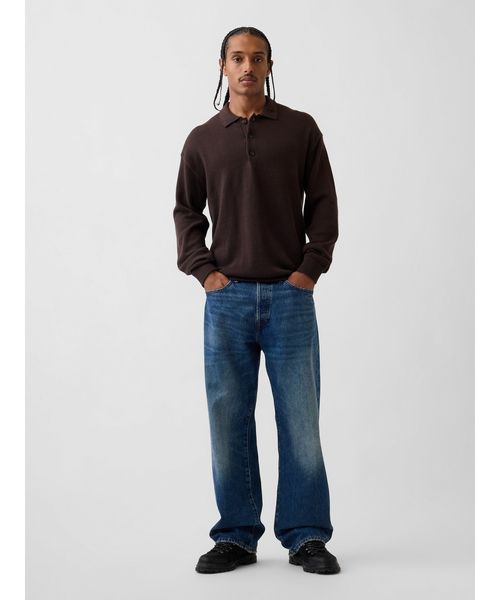 GAP(ギャップ)の「リラックスフィット ポロセーター(ニット/セーター・メンズ・ブラック/グレー/ブラウン/その他5・L/M/XS/S/XL)」の5枚目の写真