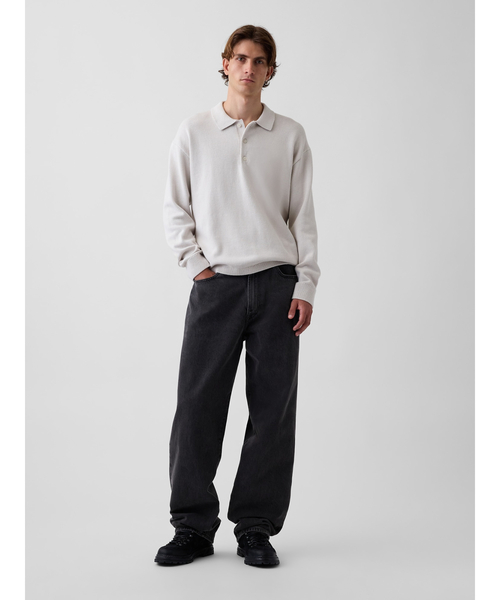 GAP(ギャップ)の「リラックスフィット ポロセーター(ニット/セーター・メンズ・ブラック/グレー/ブラウン/その他5・L/M/XS/S/XL)」の6枚目の写真