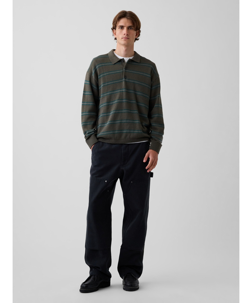 GAP(ギャップ)の「リラックスフィット ポロセーター(ニット/セーター・メンズ・ブラック/グレー/ブラウン/その他5・L/M/XS/S/XL)」の8枚目の写真