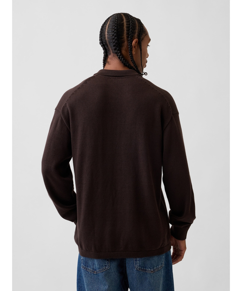GAP(ギャップ)の「リラックスフィット ポロセーター(ニット/セーター・メンズ・ブラック/グレー/ブラウン/その他5・L/M/XS/S/XL)」の11枚目の写真