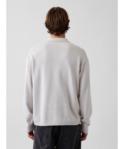 GAP(ギャップ)の「リラックスフィット ポロセーター(ニット/セーター・メンズ・ブラック/グレー/ブラウン/その他5・L/M/XS/S/XL)」の12枚目の写真