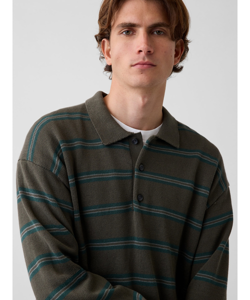 GAP(ギャップ)の「リラックスフィット ポロセーター(ニット/セーター・メンズ・ブラック/グレー/ブラウン/その他5・L/M/XS/S/XL)」の13枚目の写真