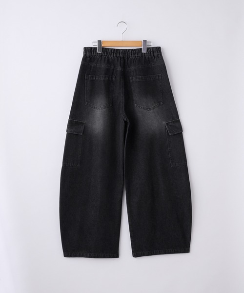 SERACE(セラス)の「【SERACE】Vintage wide curved denim cargo pants / ヴィンテージワイドカーブデニムカーゴパンツ(デニムパンツ・メンズ・ライトグレー/ブラック/インディゴブルー・M/L/S)」の13枚目の写真