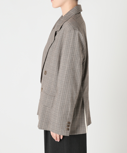 OUTDOOR PRODUCTS（アウトドアプロダクツ）の「ORDINARY CHECK DOUBLE JACKETセットアップ対応（テーラードジャケット・レディース・グレー・FREE）」の15枚目の写真