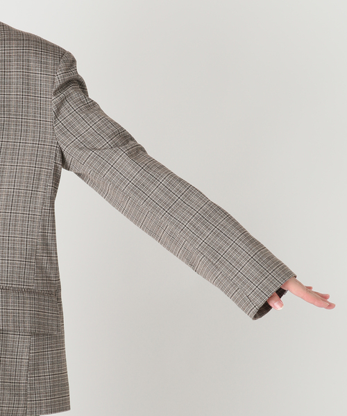 OUTDOOR PRODUCTS（アウトドアプロダクツ）の「ORDINARY CHECK DOUBLE JACKETセットアップ対応（テーラードジャケット・レディース・グレー・FREE）」の18枚目の写真