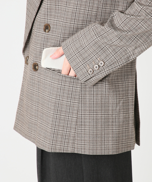 OUTDOOR PRODUCTS（アウトドアプロダクツ）の「ORDINARY CHECK DOUBLE JACKETセットアップ対応（テーラードジャケット・レディース・グレー・FREE）」の19枚目の写真