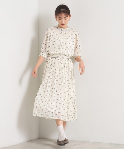 ITS'DEMO(イッツデモ)の「<Philly chocolateコラボ>花柄スカート(スカート・レディース・アイボリー/グリーン系・00)」の6枚目の写真