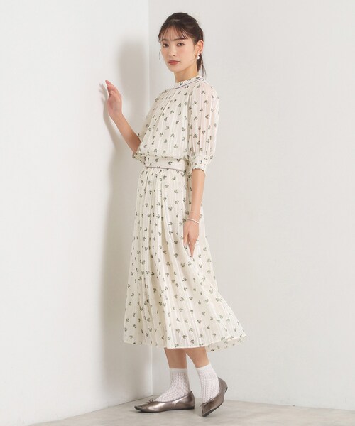 ITS'DEMO(イッツデモ)の「<Philly chocolateコラボ>花柄スカート(スカート・レディース・アイボリー/グリーン系・00)」の7枚目の写真