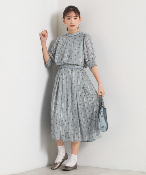 ITS'DEMO(イッツデモ)の「<Philly chocolateコラボ>花柄スカート(スカート・レディース・アイボリー/グリーン系・00)」の11枚目の写真