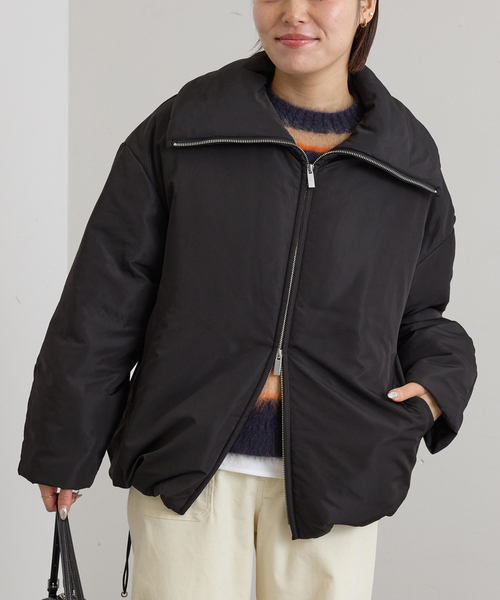 U by SPICK&SPAN（ユーバイスピックアンドスパン）の「撥水フロントジップパファージャケット（その他アウター・レディース・ベージュ/ブラック・FREE）」の11枚目の写真