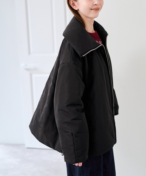 U by SPICK&SPAN（ユーバイスピックアンドスパン）の「撥水フロントジップパファージャケット（その他アウター・レディース・ベージュ/ブラック・FREE）」の17枚目の写真