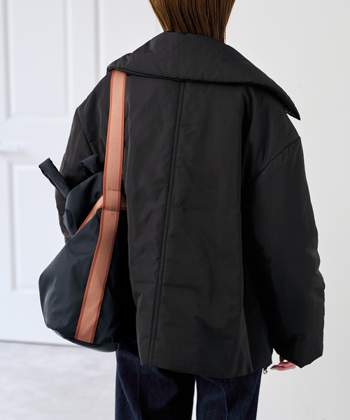 U by SPICK&SPAN（ユーバイスピックアンドスパン）の「撥水フロントジップパファージャケット（その他アウター・レディース・ベージュ/ブラック・FREE）」の18枚目の写真