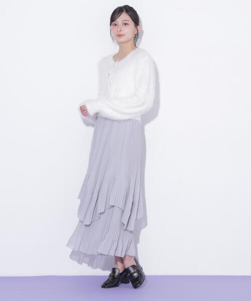 JILL by JILL STUART（ジルバイジルスチュアート）の「ランダムプリーツシアースカート（スカート・レディース・ベージュ/グレー/ホワイト・FREE）」の17枚目の写真