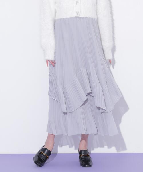 JILL by JILL STUART（ジルバイジルスチュアート）の「ランダムプリーツシアースカート（スカート・レディース・ベージュ/グレー/ホワイト・FREE）」の18枚目の写真