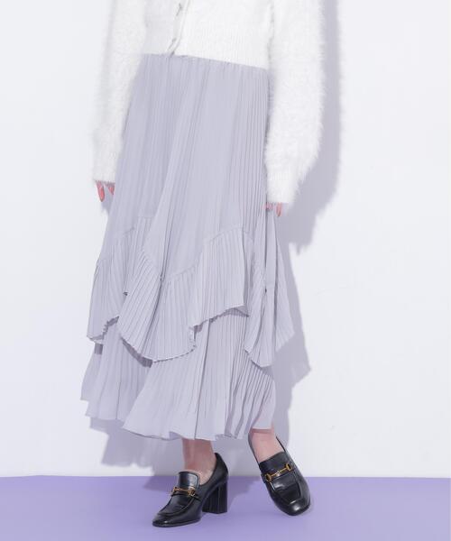 JILL by JILL STUART（ジルバイジルスチュアート）の「ランダムプリーツシアースカート（スカート・レディース・ベージュ/グレー/ホワイト・FREE）」の19枚目の写真
