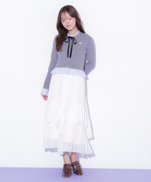 JILL by JILL STUART（ジルバイジルスチュアート）の「ランダムプリーツシアースカート（スカート・レディース・ベージュ/グレー/ホワイト・FREE）」の22枚目の写真