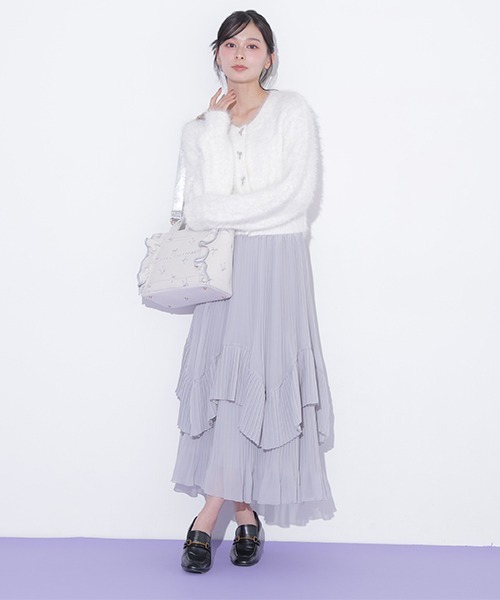 JILL by JILL STUART（ジルバイジルスチュアート）の「ランダムプリーツシアースカート（スカート・レディース・ベージュ/グレー/ホワイト・FREE）」の13枚目の写真