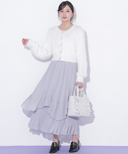 JILL by JILL STUART（ジルバイジルスチュアート）の「ランダムプリーツシアースカート（スカート・レディース・ベージュ/グレー/ホワイト・FREE）」の12枚目の写真