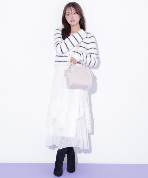 JILL by JILL STUART（ジルバイジルスチュアート）の「ランダムプリーツシアースカート（スカート・レディース・ベージュ/グレー/ホワイト・FREE）」の9枚目の写真